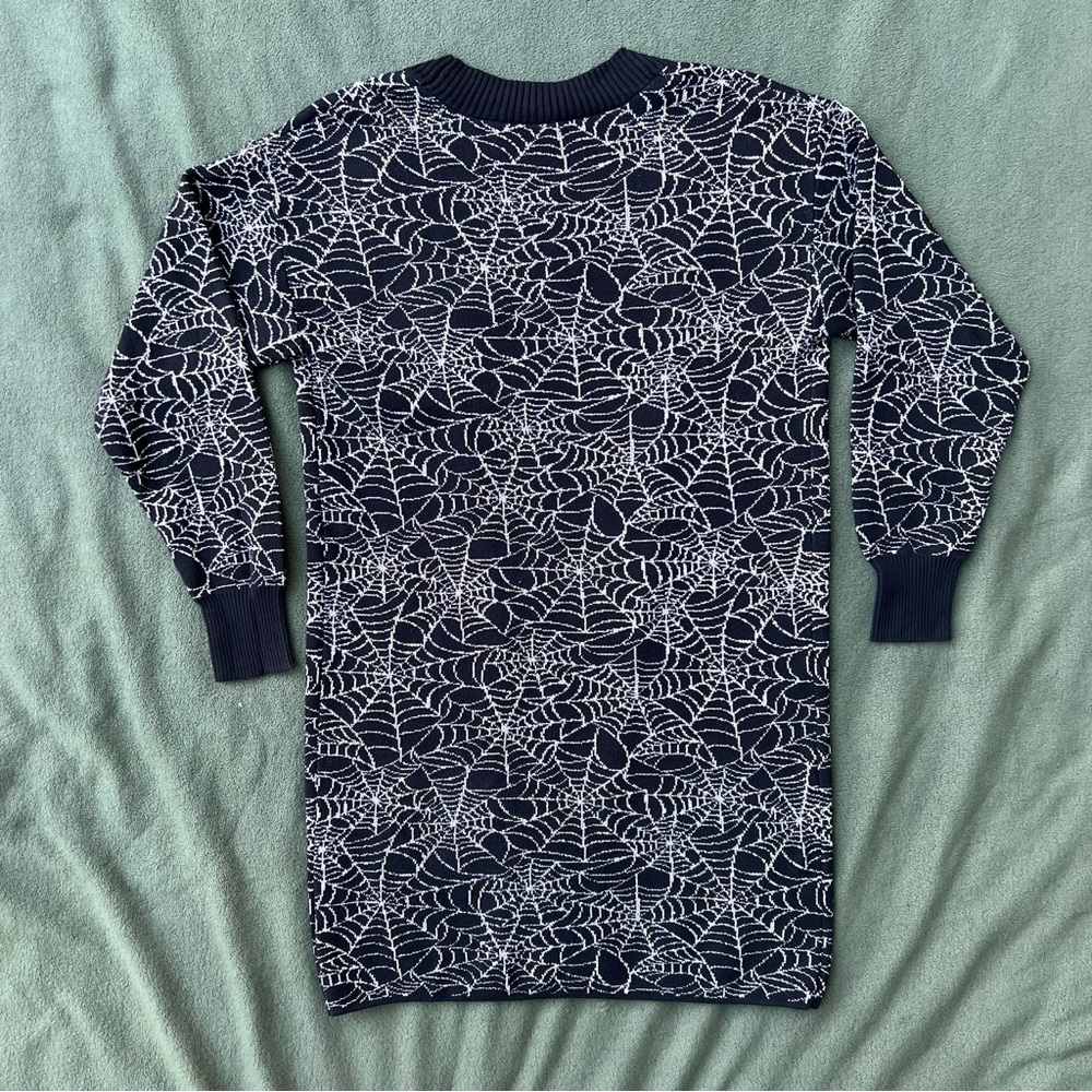 Sparkly Spider Web Open Front Sweater - image 4